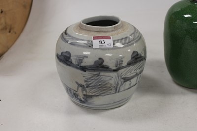 Lot 83 - A Chinese export green crackle glazed vase, of...