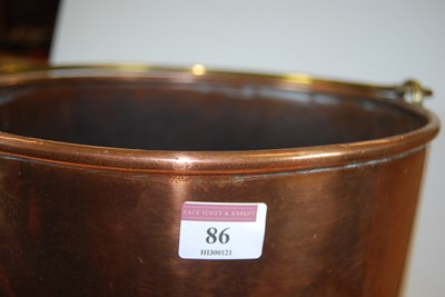 Lot 86 - A 20th century riveted copper and brass coal...