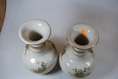 Lot 111 - A pair of Japanese Taisho period vases, each...