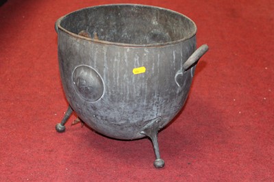 Lot 134 - An Art Nouveau style copper cauldron, having...