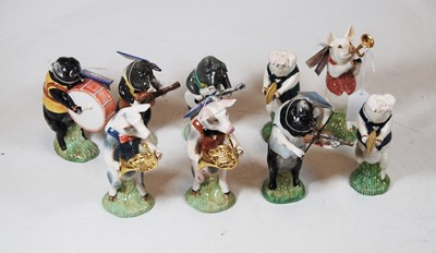 Lot 181 - A collection of nine Beswick Pig Promenade...