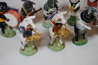 Lot 181 - A collection of nine Beswick Pig Promenade...