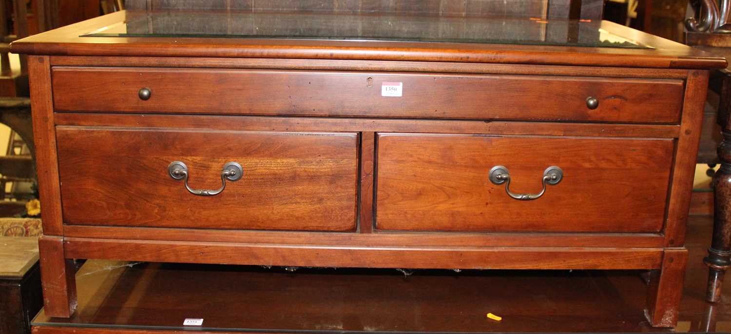 Lot 1350 - A contemporary Lexington cherrywood glass...