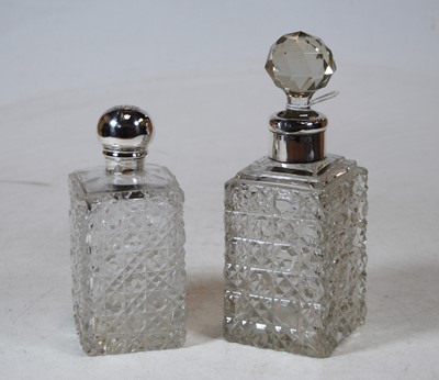 Lot 227 - An early 20th century hobnail cut glass scent...