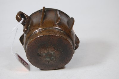 Lot 243 - A bronze mortar, of squat circular form,...