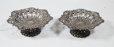 Lot 244 - A pair of Edwardian silver bonbon dishes, of...