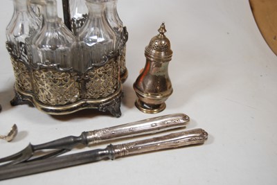 Lot 273 - A Victorian silver plated 6 bottle cruet stand...
