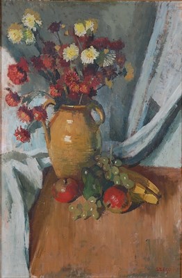 Lot 327 - Gilly Szego (b.1932) - Still life flowers in a...