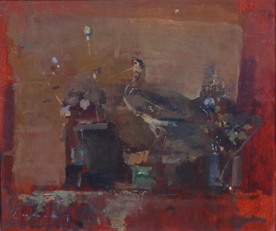 Lot 278 - Fred Cuming RA (b.1930) - Still life with...