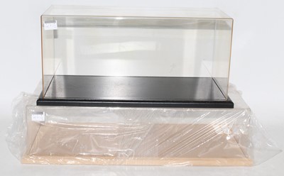 Lot 2065 - Two wooden and perspex display cases both in...