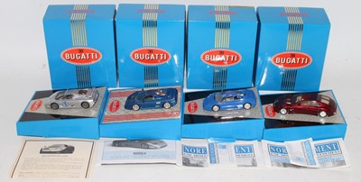 Lot 2030 - Four various boxed as issued Norev Bugatti...