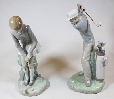 Lot 46 - A pair of Lladro Spanish porcelain figures of...