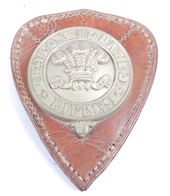Lot 2353 - A Ceylon Mounted Rifles pouch plate, the...