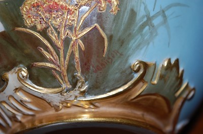 Lot 1017 - A Royal Worcester porcelain pot pourri vase...