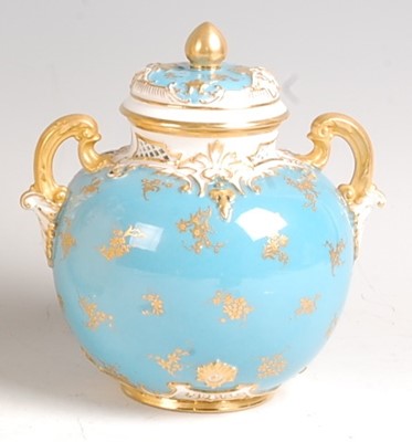 Lot 1019 - A Royal Worcester porcelain pot pourri vase...