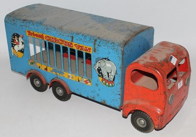 Lot 801 - Triang large Circus Van, in blue and red in...