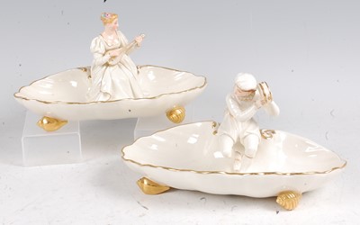 Lot 1038 - A pair of mid-Victorian Worcester porcelain...