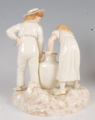 Lot 1032 - A Royal Worcester porcelain group, modelled as...