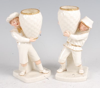 Lot 1034 - A pair of Hadley Worcester figures in the Kate...