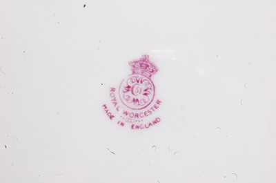 Lot 1023 - A Royal Worcester porcelain cabinet plate,...