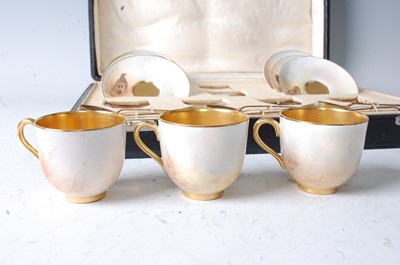 Lot 1025 - A Royal Worcester cased set of six porcelain...