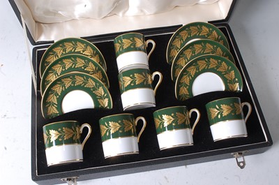 Lot 1077 - Two cased sets of six Spode bone china coffee...