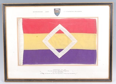 Lot 2354 - A stitched cotton flag for the Berkshire and...