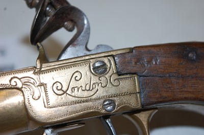 Lot 41 - * A 19th century box-lock flintlock pocket...