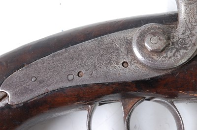 Lot 25 - * A 19th century Continental percussion pistol,...