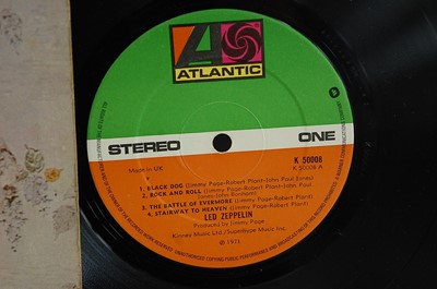 Lot 638 - Led Zeppelin - IV, Atlantic, green & orange...