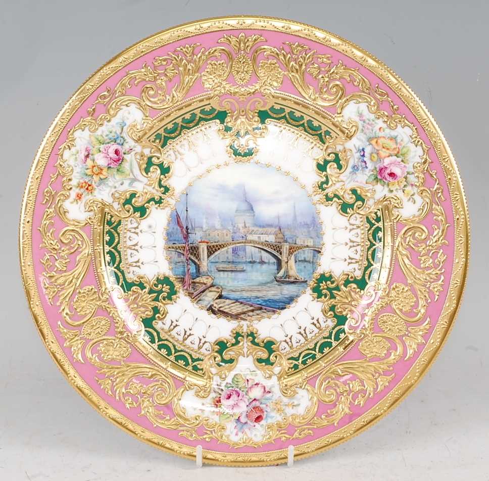 Lot 1071 - A Lynton Porcelain Company cabinet plate, the...