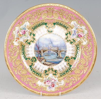 Lot 1071 - A Lynton Porcelain Company cabinet plate, the...