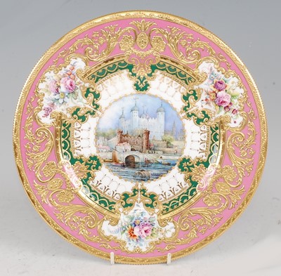 Lot 1072 - A Lynton Porcelain Company cabinet plate, the...