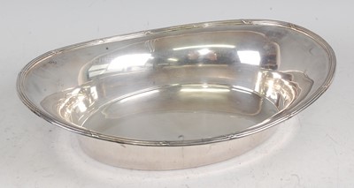 Lot 1104 - A Mappin & Webb silver boat shaped bowl,...