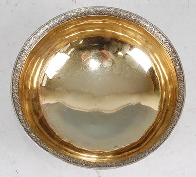 Lot 1111 - A Russian silver bowl, having a leaf and...