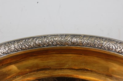 Lot 1111 - A Russian silver bowl, having a leaf and...