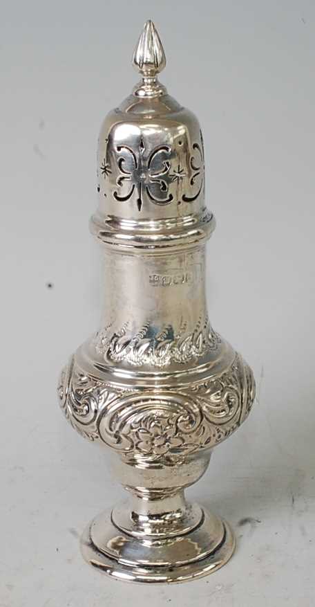 Lot 1127 - A late Victorian silver pedestal lighthouse...