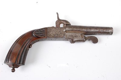 Lot 30 - * A 19th century pin fire pocket pistol, the 8....