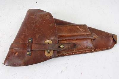 Lot 32 - * A U.S. Indian Wars Mckeever brown leather...