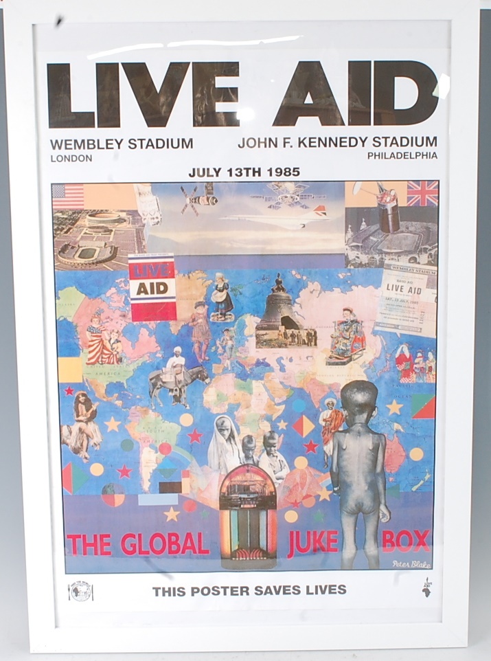 Lot 518 - Live Aid, an official poster for the 1985