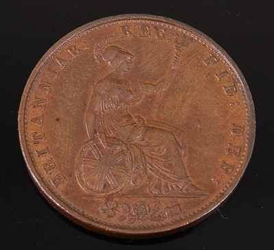 Lot 2096 - Great Britain, 1854 half penny, Victoria bun...