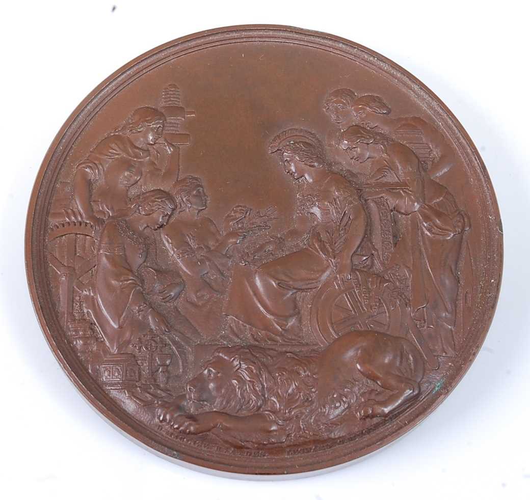 Lot 2002 - London Exhibition 1862, prize medal in bronze,...
