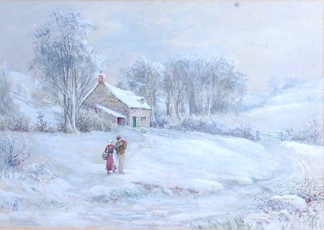 Lot 1329 - Arthur Blackburn (1853-1925) - Figures in a...