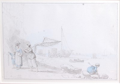 Lot 1331 - Anthony Devis (1729-1817) - On the foreshore,...