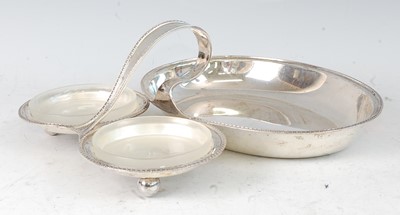 Lot 1128 - A modern silver hors d'oeuvres dish by the...