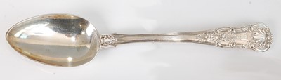 Lot 1137 - A George III Irish silver stuffing spoon,  in...