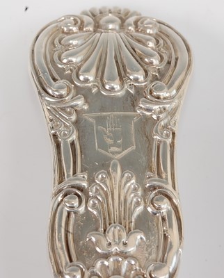 Lot 1137 - A George III Irish silver stuffing spoon, in...