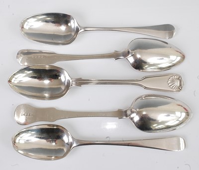 Lot 1146 - An early George III silver tablespoon, in the...