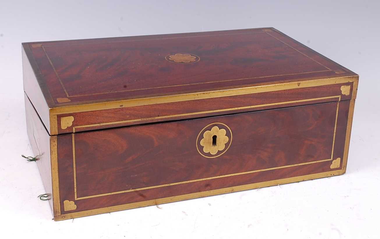 Lot 1262 - An early 19th century mahogany and brass bound...