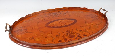 Lot 1260 - A Sheraton Revival satinwood and marquetry...